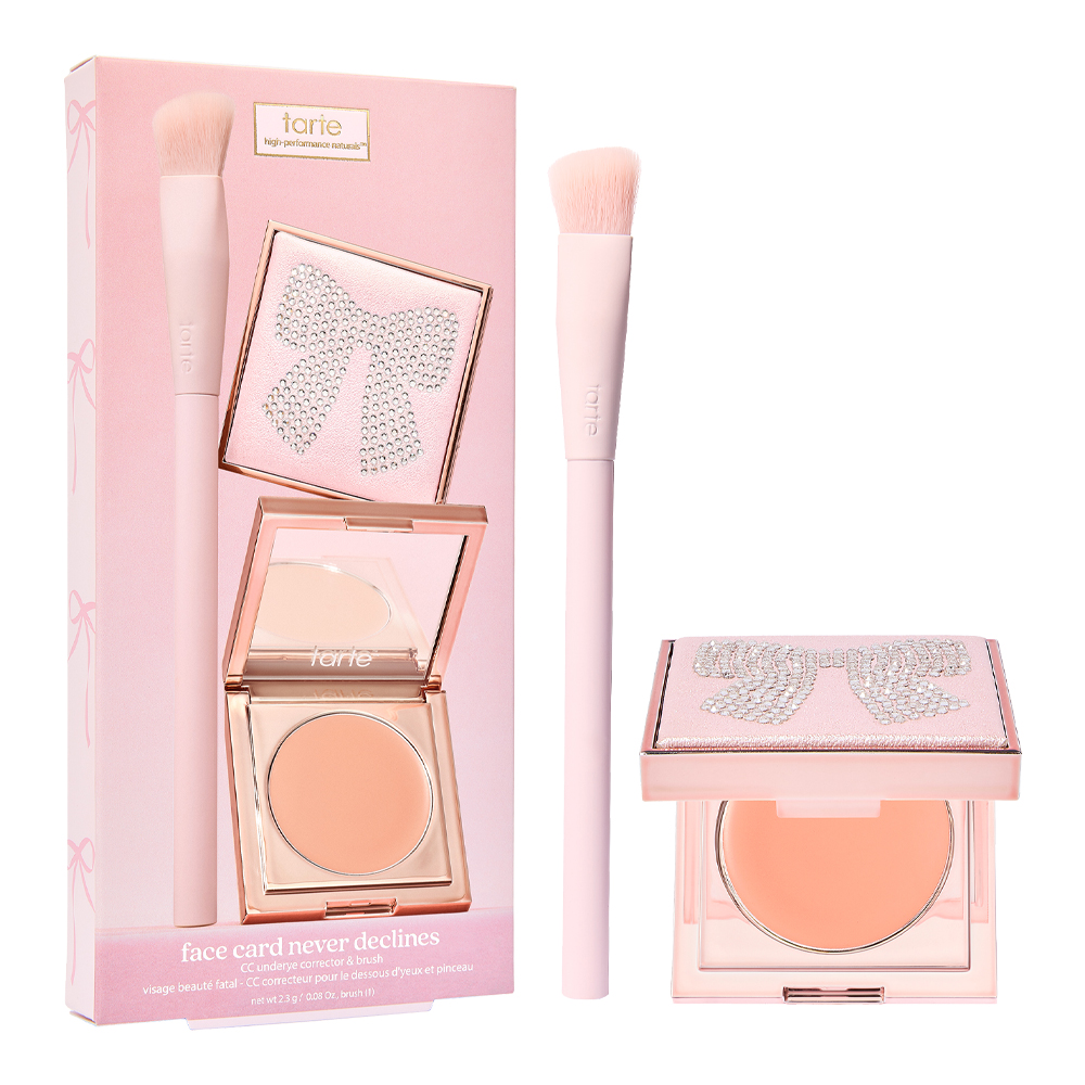 Face Card Never Declines CC Undereye Corrector & Brush Duo (Holiday Limited Edition)