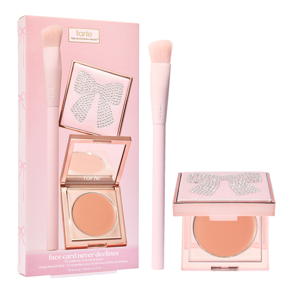 Face Card Never Declines CC Undereye Corrector & Brush Duo (Holiday Limited Edition)