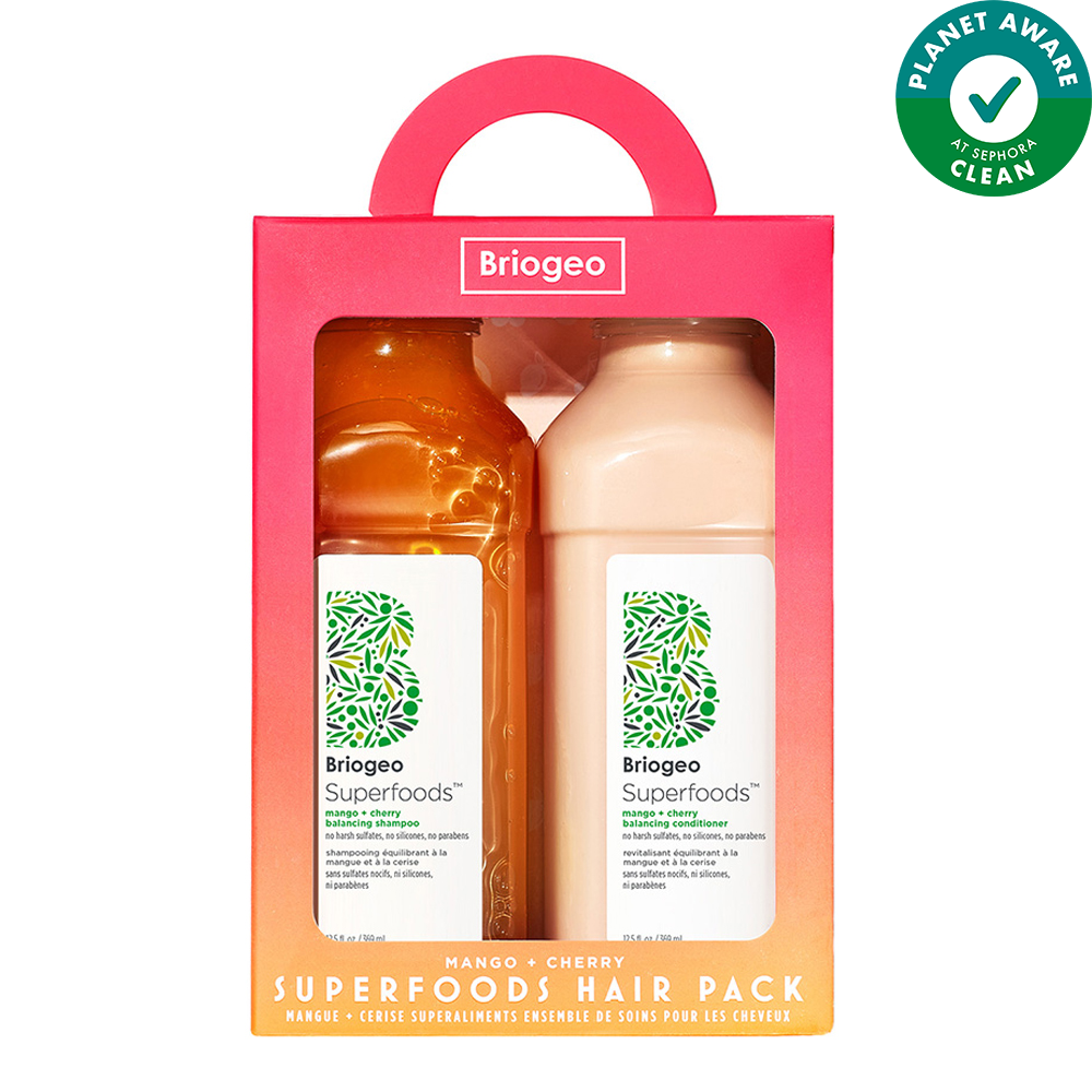 Superfoods Mango + Cherry Balancing Shampoo + Conditioner Duo