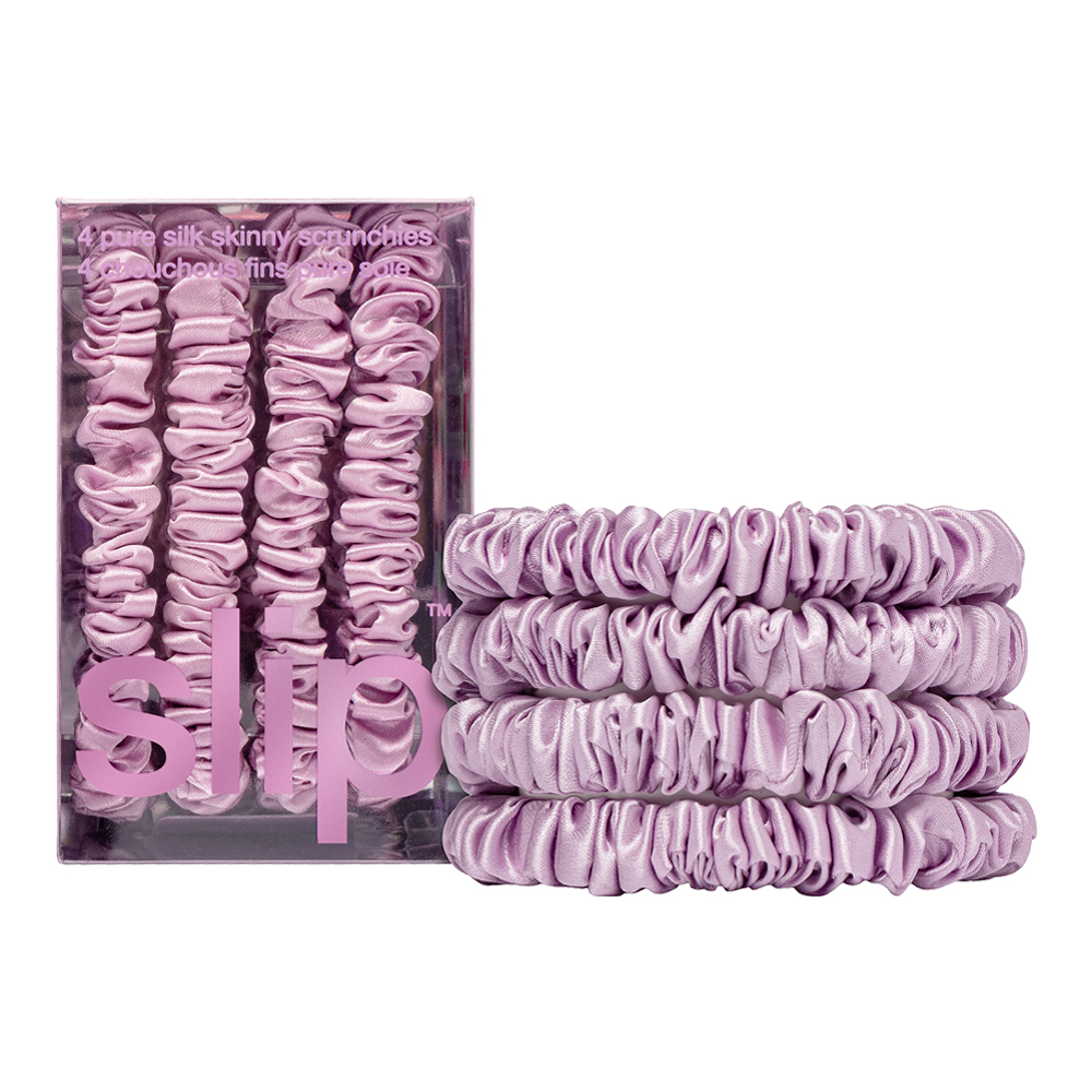 4 Pure Silk Skinny Scrunchies