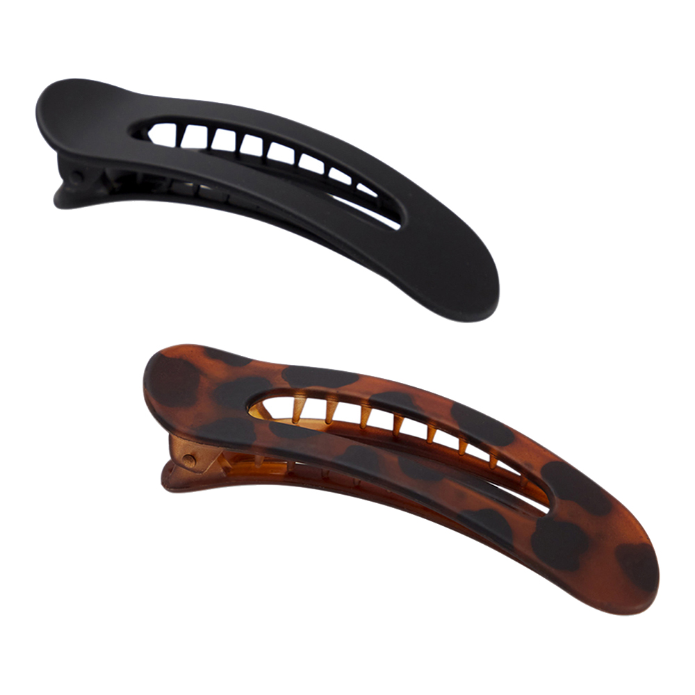Recycled Plastic Flat Lay Claw Clips 2Pc Set