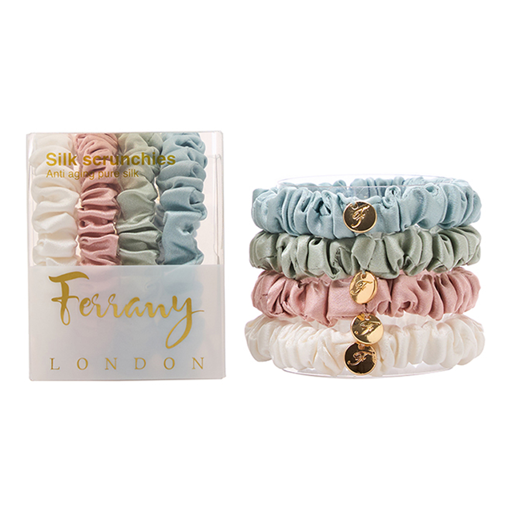 Silk Scrunchies 4 Pcs Set - Candy