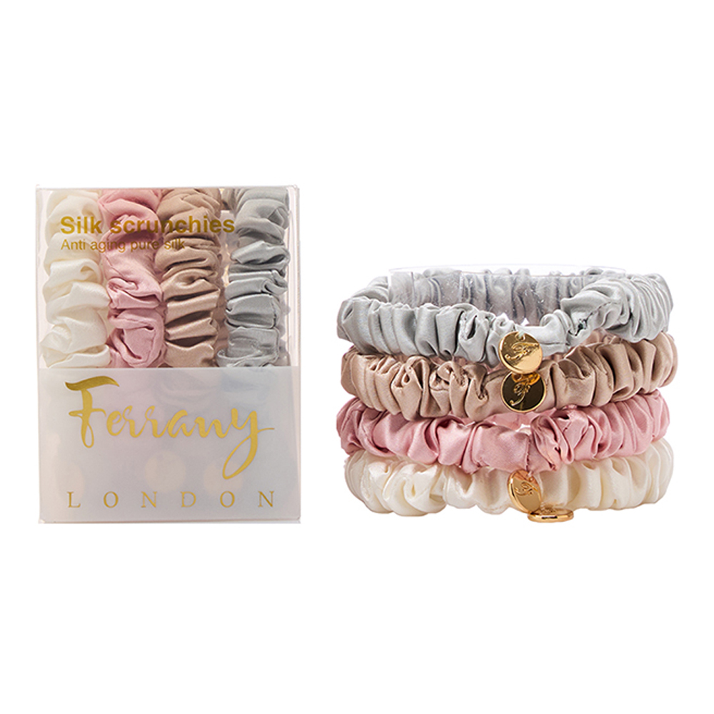 Silk Scrunchies 4 Pcs Set - Cozy