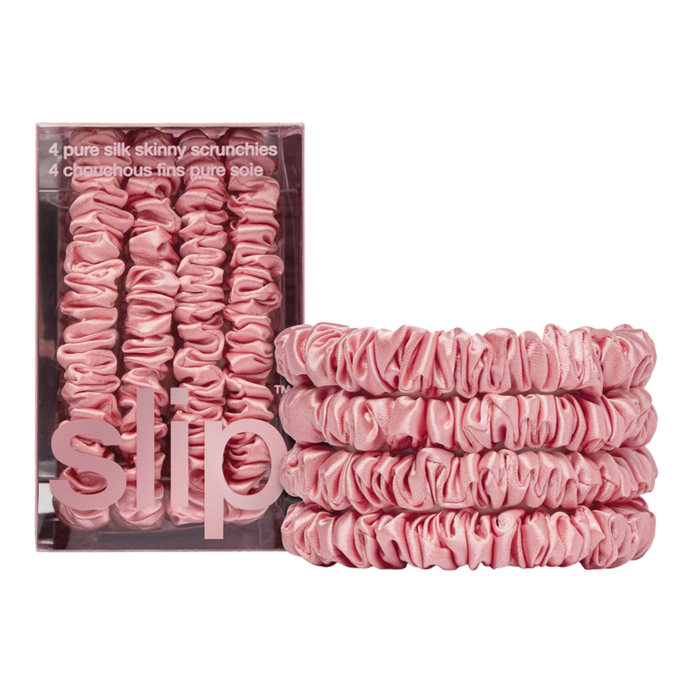 4 Pure Silk Skinny Scrunchies
