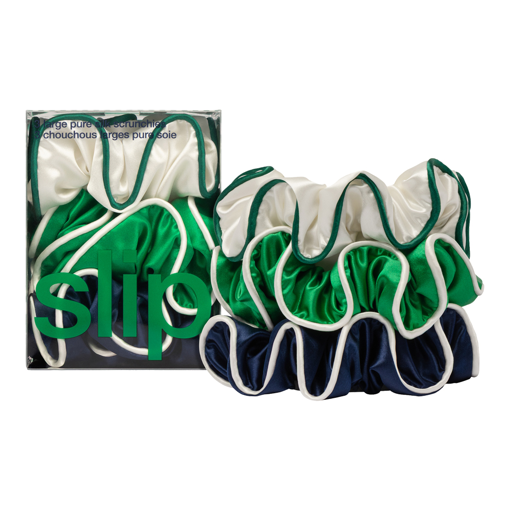 Pure Silk Large Scrunchies with Piping (Limited Edition)