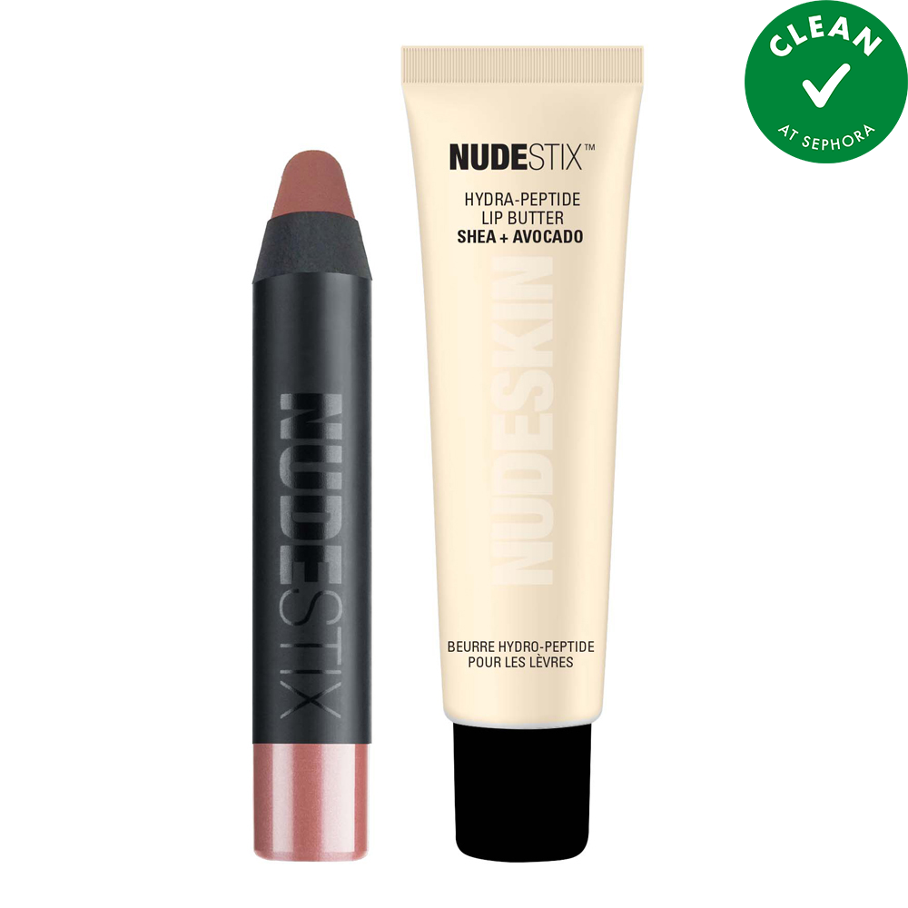 Nudeskin Hydrating Peptide Lip Butter + Matte Lip Set
