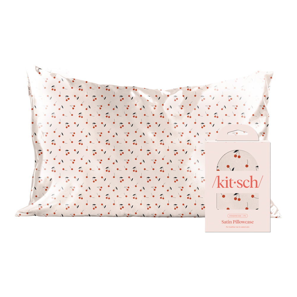 Cherry Print Satin Pillowcase Standard