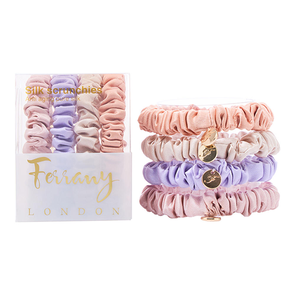 Silk Scrunchies 4 Pcs Set - Sunkiss