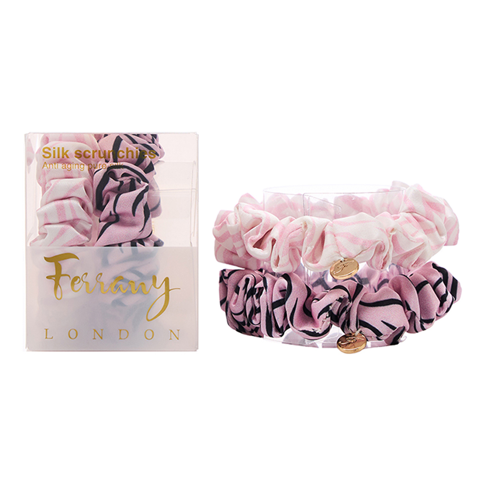 Classic Zebra Mid Silk Scrunchies