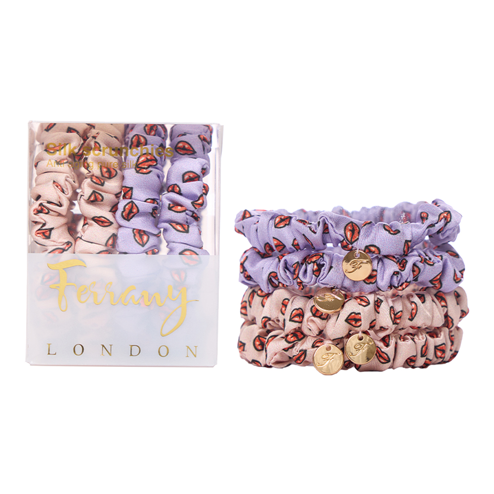 Kissy Silk Scrunchies 4 Pcs Set